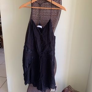 IRO Black romper with lace detailing